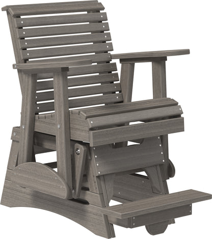 LuxCraft 2′ Plain Balcony Glider Chair Chair Luxcraft Coastal Gray  