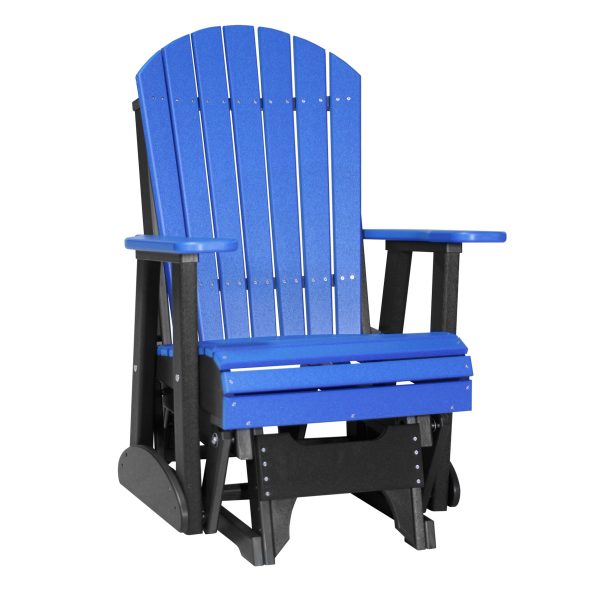 LuxCraft 2′ Adirondack Glider Chair  Luxcraft Blue / Black  