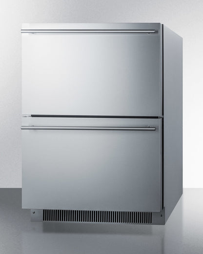 24" Wide 2-Drawer All-Refrigerator, ADA Compliant Freezer Summit   
