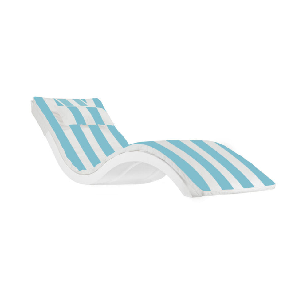 Ledge Cushion for Chaise  Ledge Turquoise Stripe  