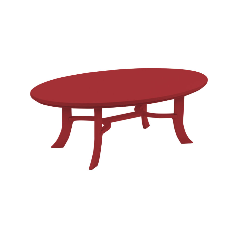 Ledge Legacy Oval Coffee Table  Ledge Red  