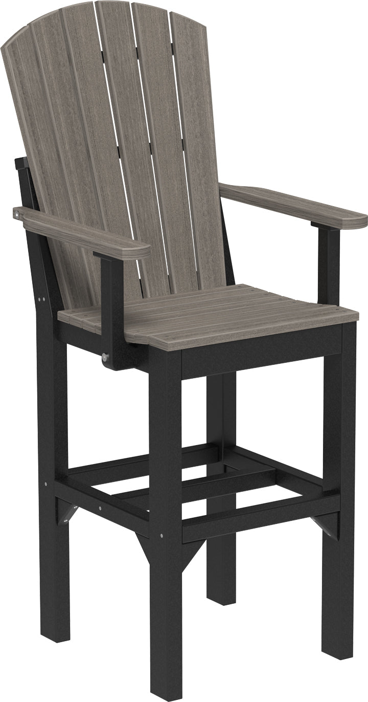 LuxCraft  Adirondack Arm Chair  Luxcraft Coastal Gray / Black Bar 