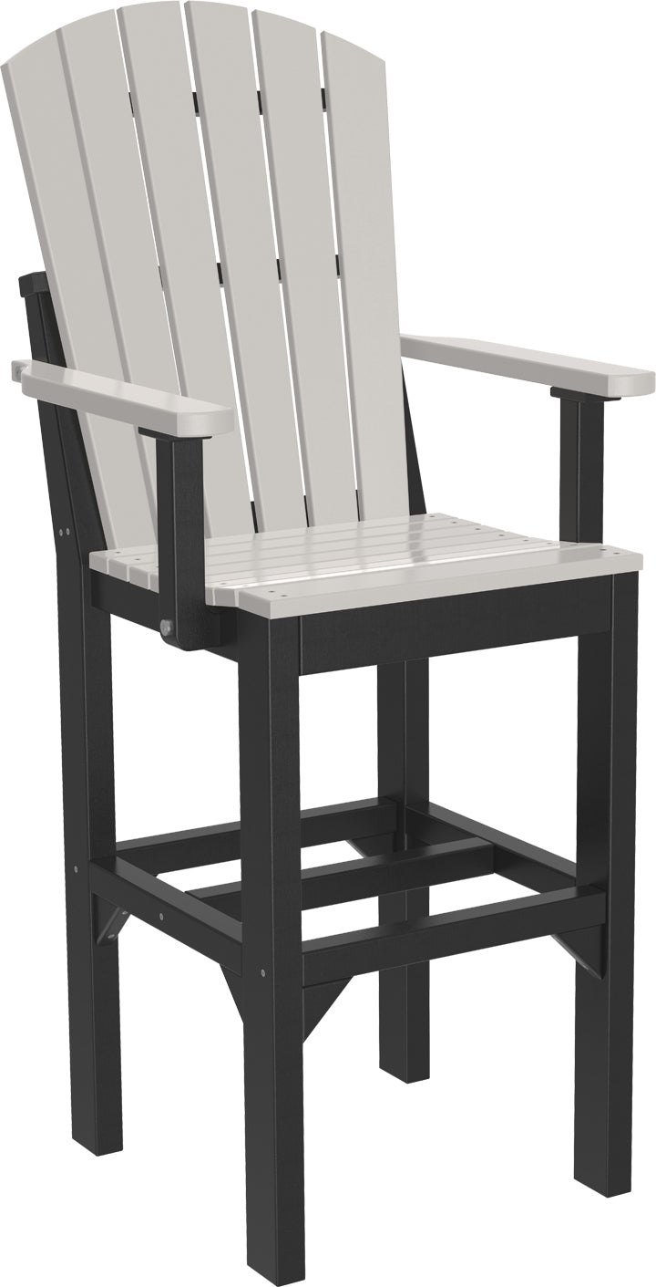 LuxCraft  Adirondack Arm Chair  Luxcraft Dove Gray / Black Bar 