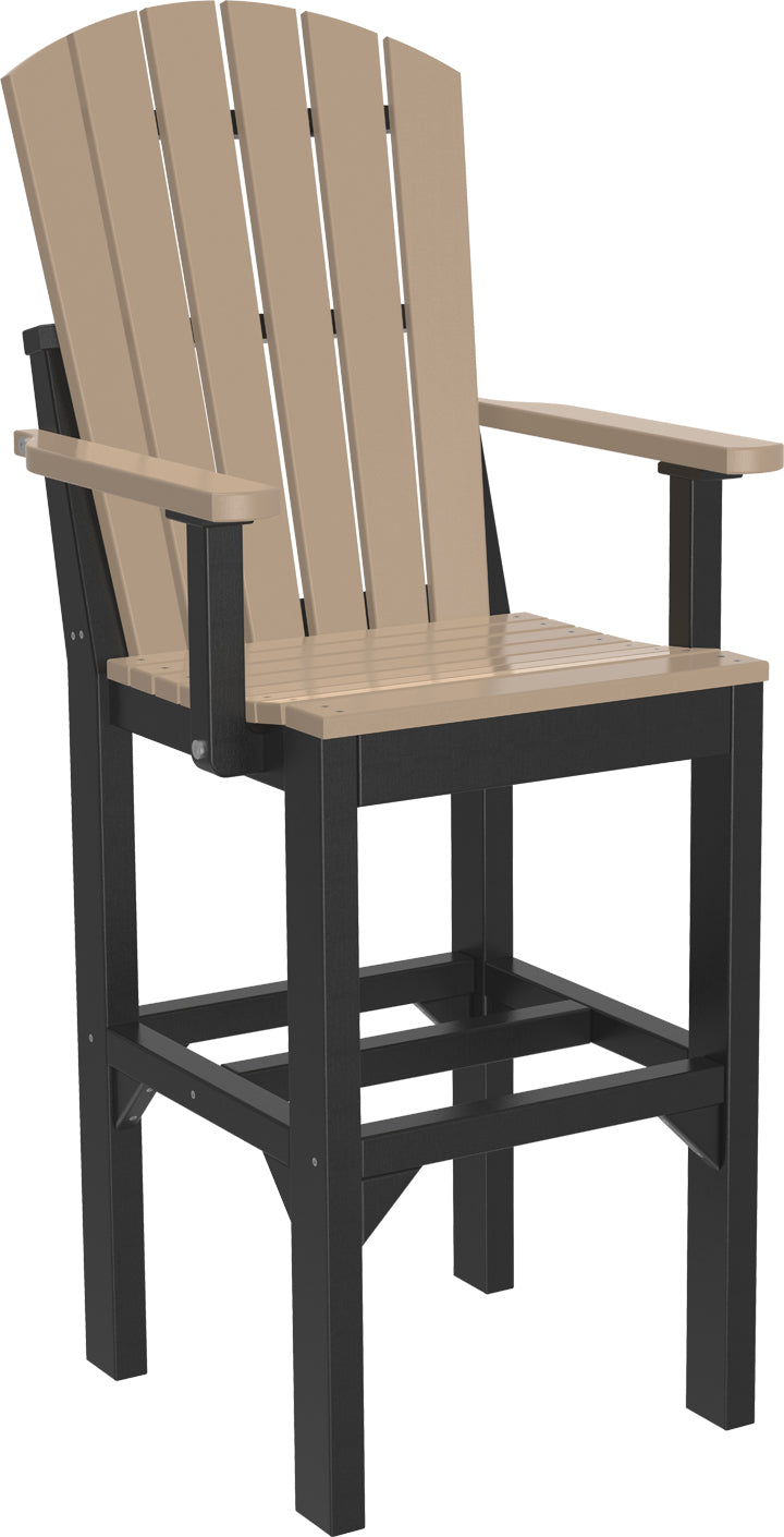 LuxCraft  Adirondack Arm Chair  Luxcraft Weatherwood / Black Bar 