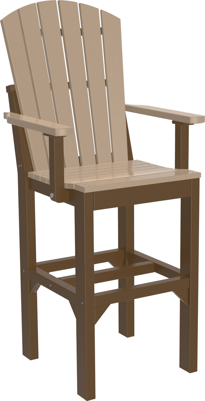 LuxCraft  Adirondack Arm Chair  Luxcraft Weatherwood / Chestnut Brown Bar 