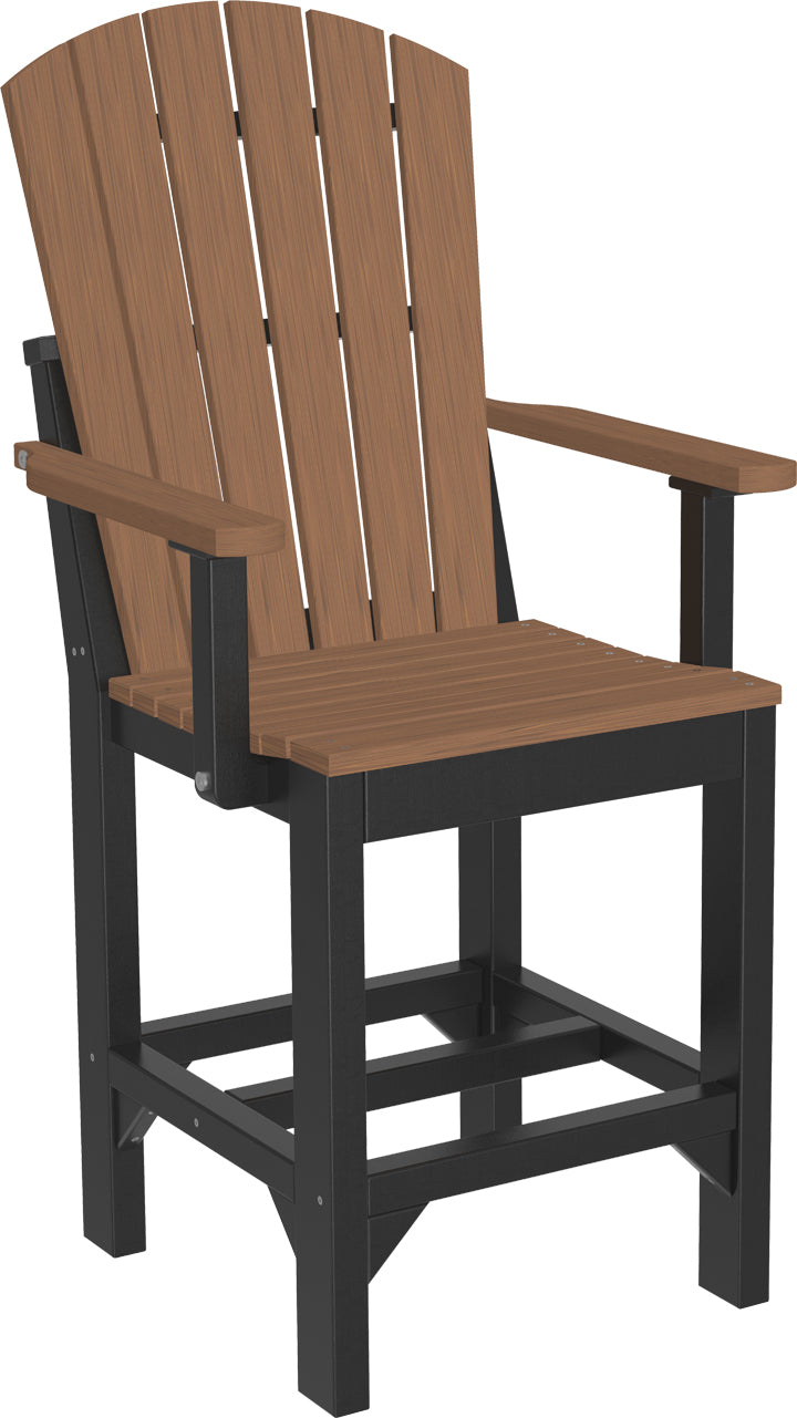 LuxCraft  Adirondack Arm Chair  Luxcraft Antique Mahogany / Black Counter 