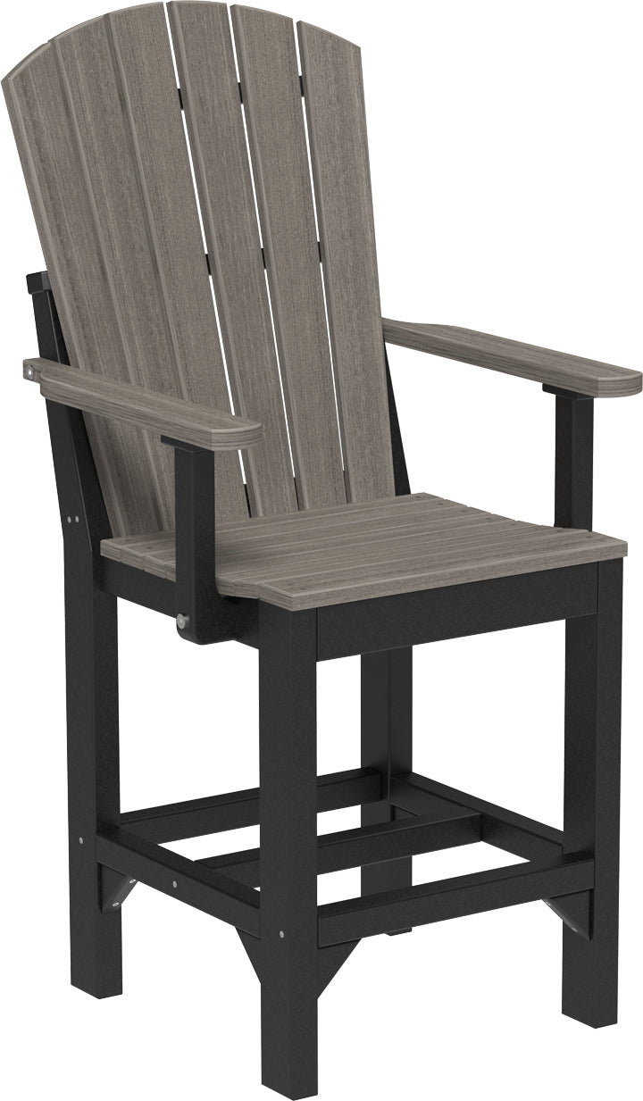 LuxCraft  Adirondack Arm Chair  Luxcraft Coastal Gray / Black Counter 