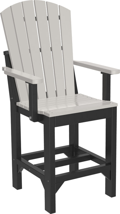 LuxCraft  Adirondack Arm Chair  Luxcraft Dove Gray / Black Counter 