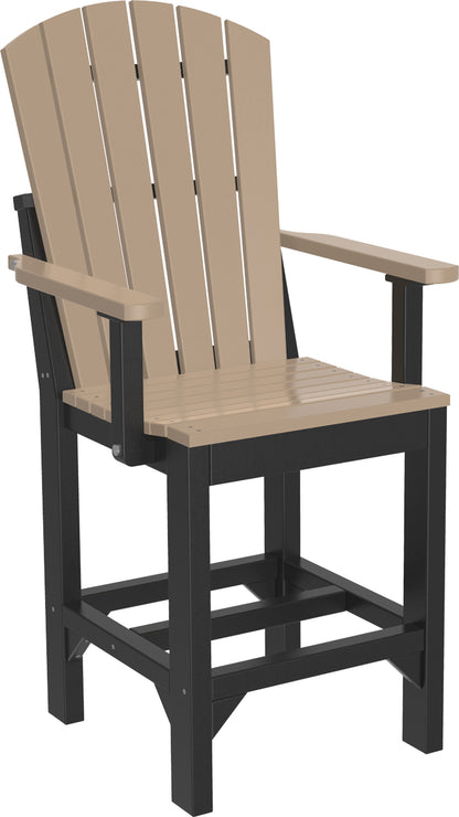 LuxCraft  Adirondack Arm Chair  Luxcraft Weatherwood / Black Counter 