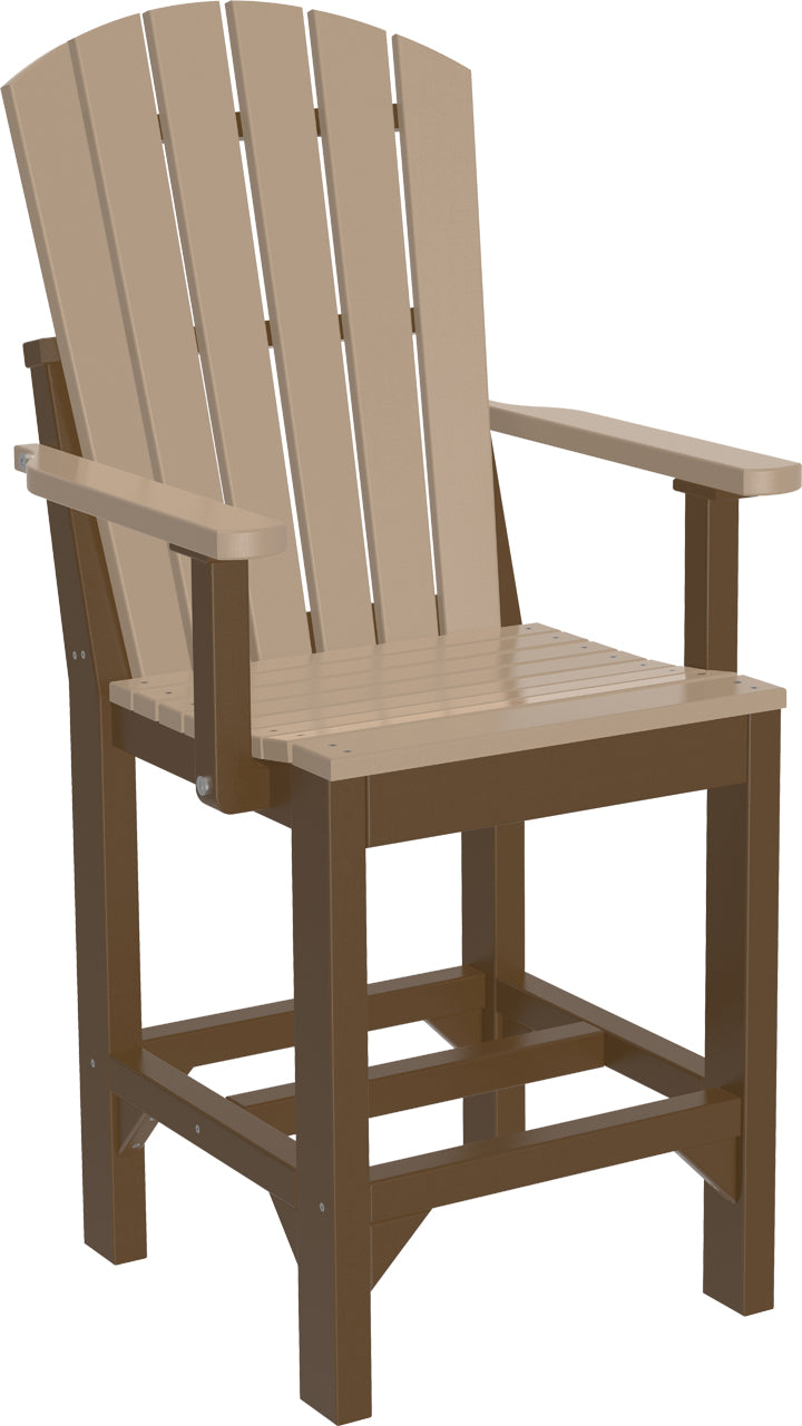 LuxCraft  Adirondack Arm Chair  Luxcraft Weatherwood / Chestnut Brown Counter 
