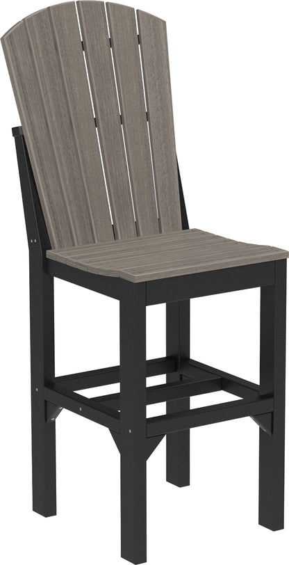 LuxCraft  Adirondack Side Chair Chair Luxcraft Coastal Gray / Black Bar 