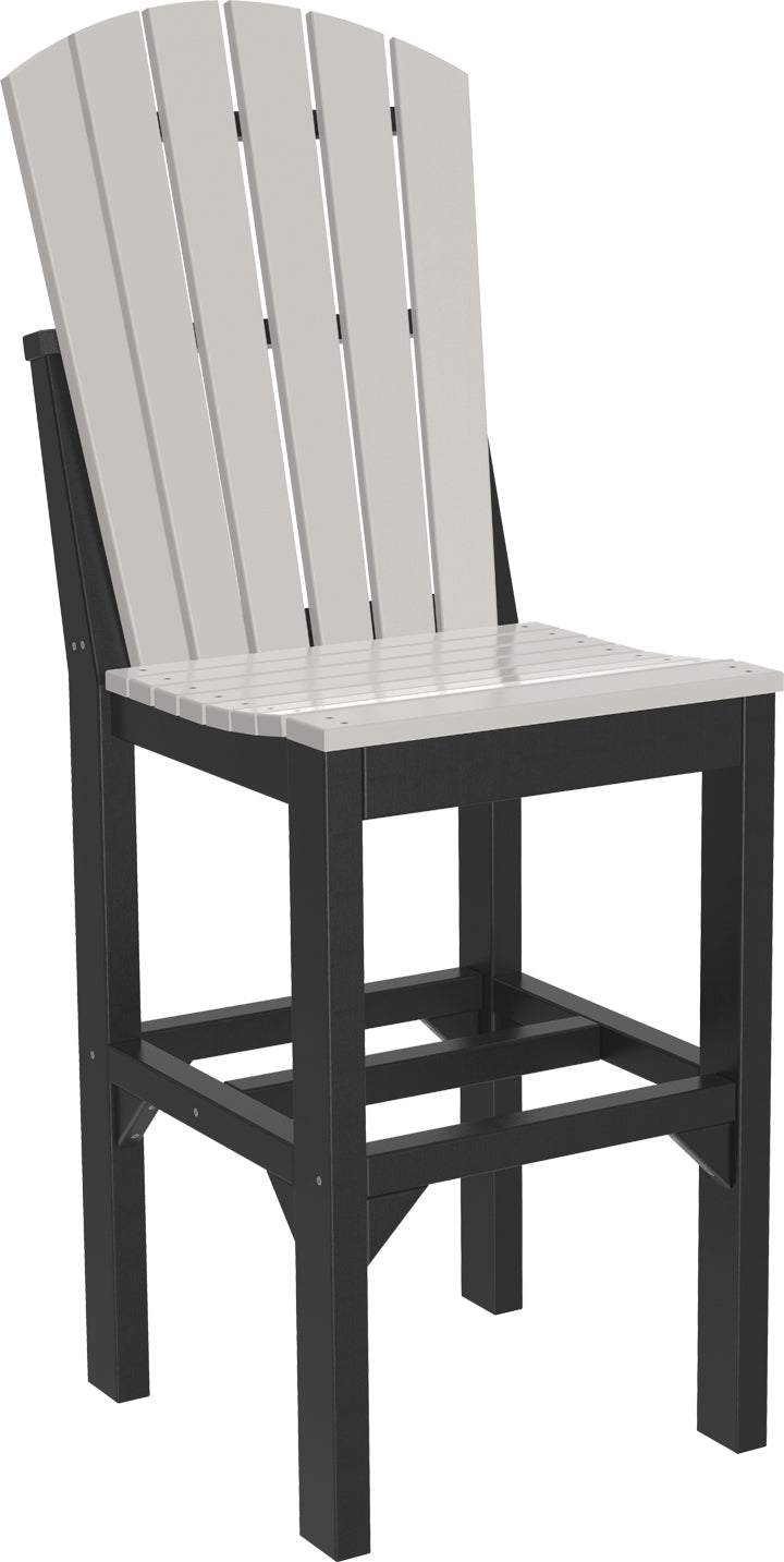 LuxCraft  Adirondack Side Chair Chair Luxcraft Dove Gray / Black Bar 