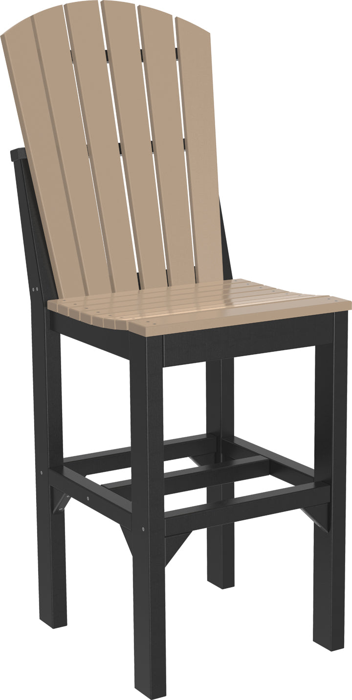 LuxCraft  Adirondack Side Chair Chair Luxcraft Weatherwood / Black Bar 