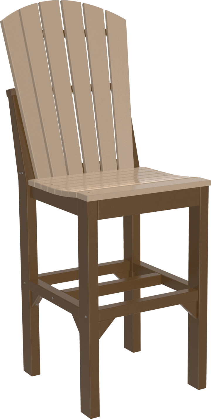 LuxCraft  Adirondack Side Chair Chair Luxcraft Weatherwood / Chestnut Brown Bar 