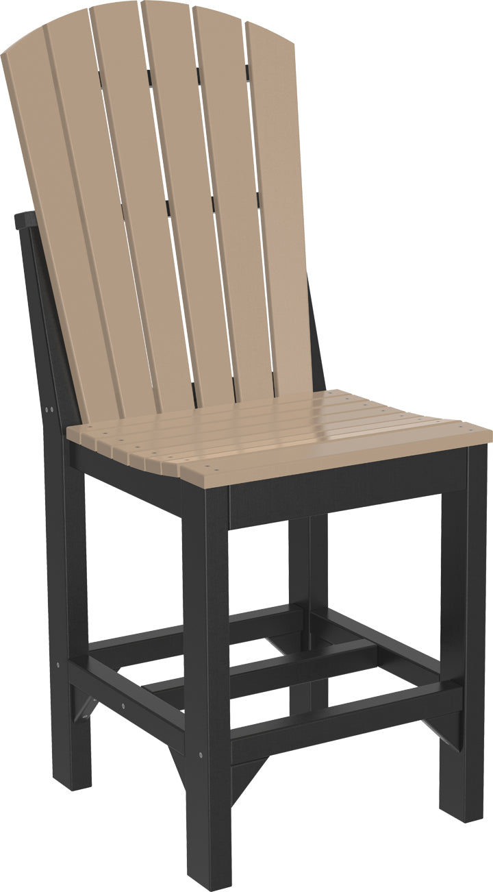 LuxCraft  Adirondack Side Chair Chair Luxcraft Weatherwood / Black Counter 