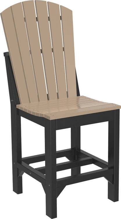 LuxCraft  Adirondack Side Chair Chair Luxcraft Weatherwood / Black Counter 