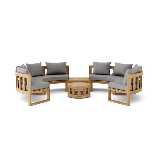 Circular Modular Deep Seating, Straight Side Table & Coffee Table Coffee Table Anderson   