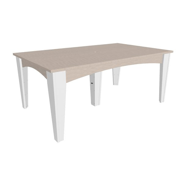 LuxCraft Island Dining Table (44″ x 72″ Rectangular)  Luxcraft Birch / White  
