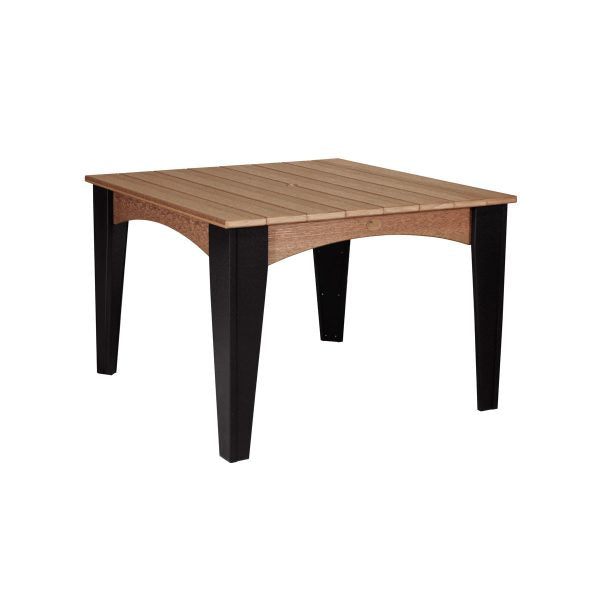 LuxCraft Island Dining Table (44″ Square)  Luxcraft Antique Mahogany / Black  