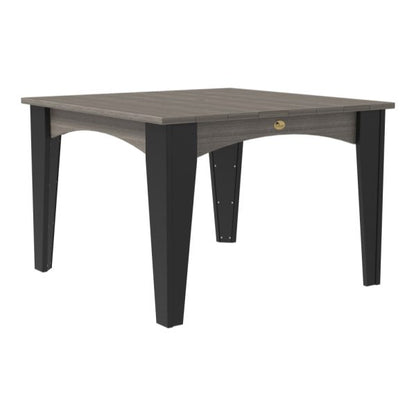 LuxCraft Island Dining Table (44″ Square)  Luxcraft Coastal Gray / Black  