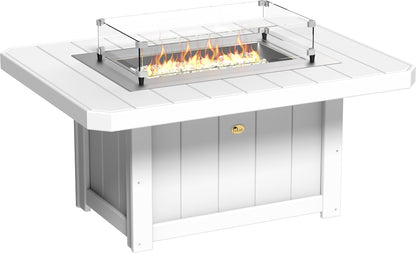 LuxCraft Lumin Fire Pit 51" Rectangular Fire Table Luxcraft White  