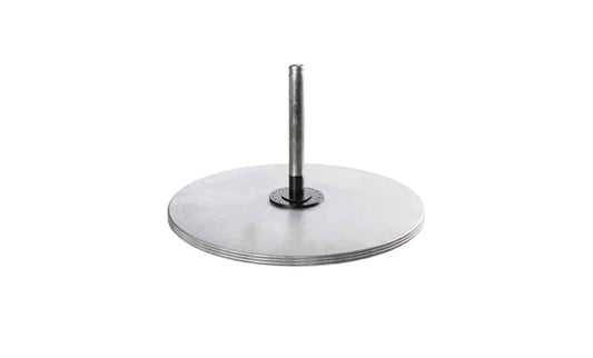 Ledge Galvanized Steel Plate Stack Base Ultra, Round  Ledge   
