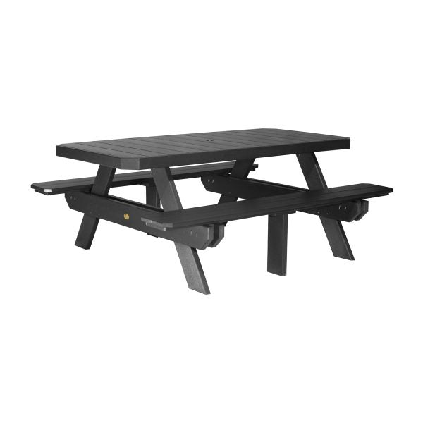 LuxCraft 6′ Rectangular Picnic Table  Luxcraft Black  