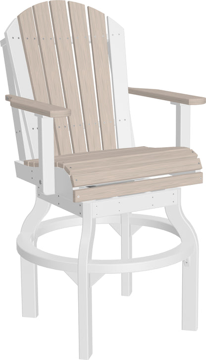 LuxCraft Adirondack Swivel Chair  Luxcraft Birch / White Bar 