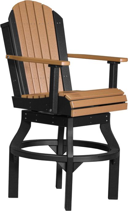 LuxCraft Adirondack Swivel Chair  Luxcraft Cedar / Black Bar 
