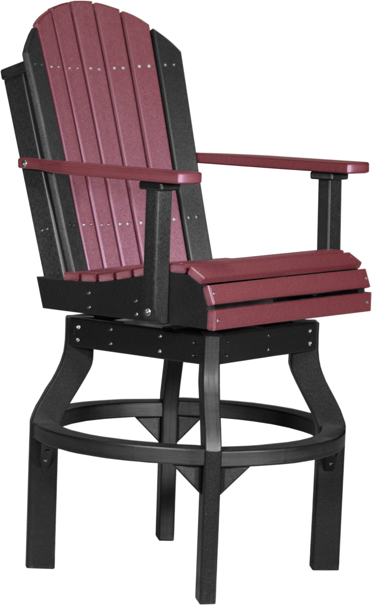 LuxCraft Adirondack Swivel Chair  Luxcraft Cherrywood / Black Bar 