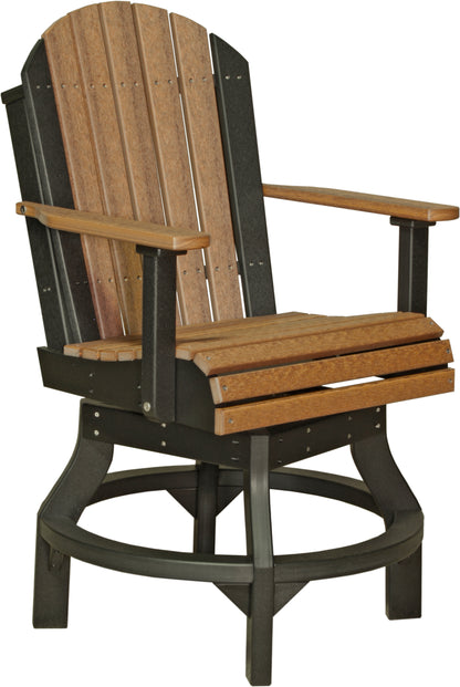 LuxCraft Adirondack Swivel Chair  Luxcraft Antique Mahogany / Black Counter 