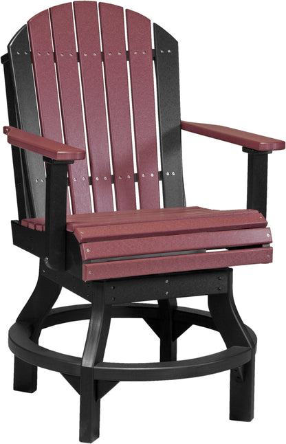 LuxCraft Adirondack Swivel Chair  Luxcraft Cherrywood / Black Counter 