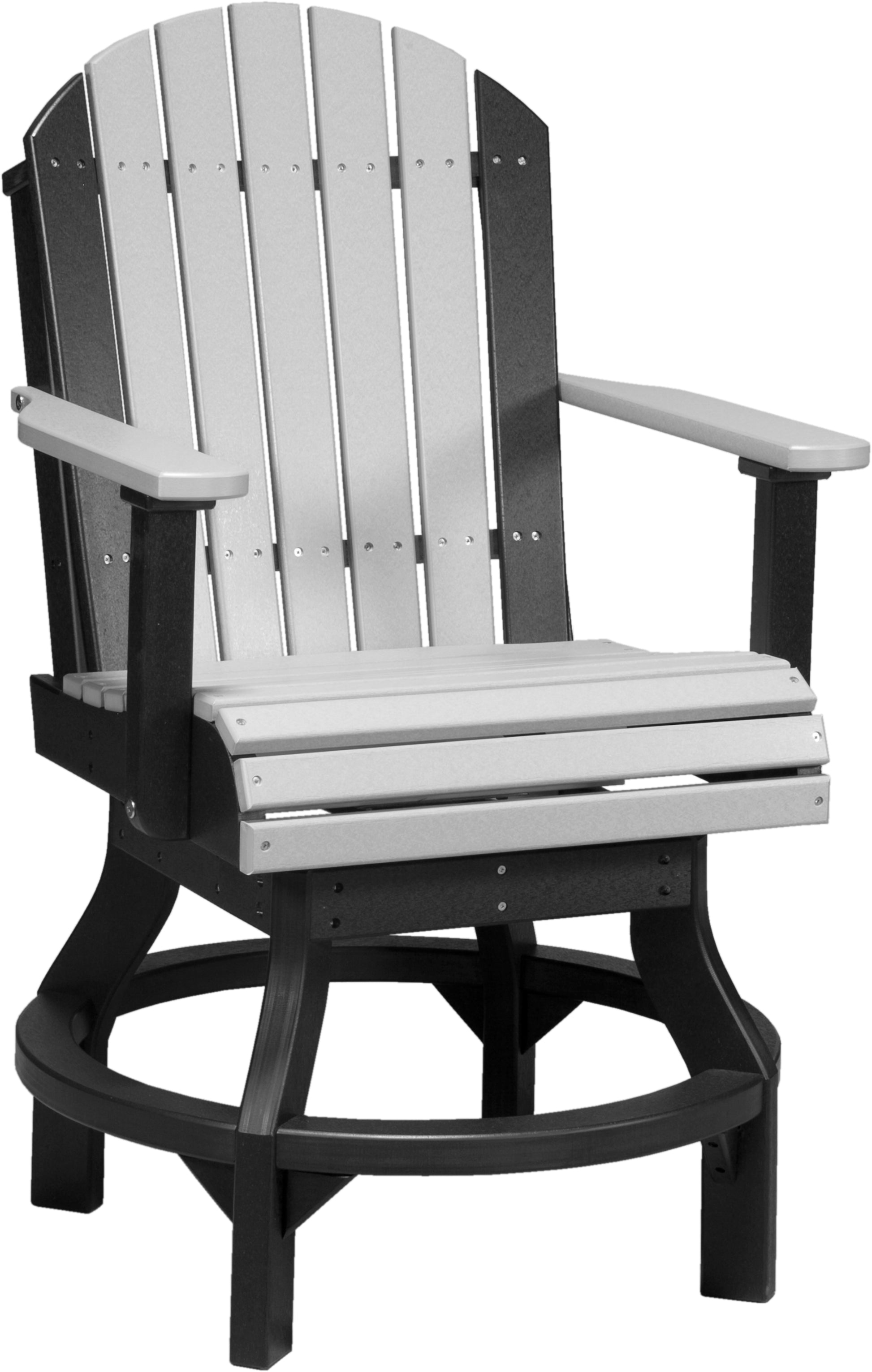LuxCraft Adirondack Swivel Chair  Luxcraft Dove Gray / Black Counter 