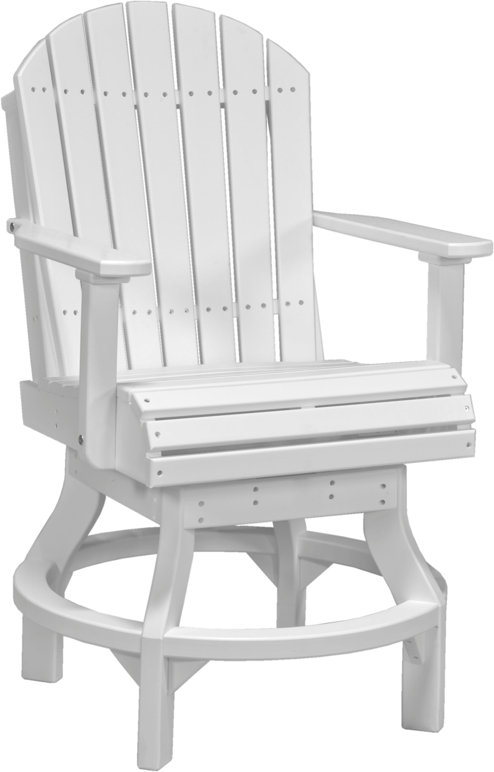 LuxCraft Adirondack Swivel Chair  Luxcraft White Counter 