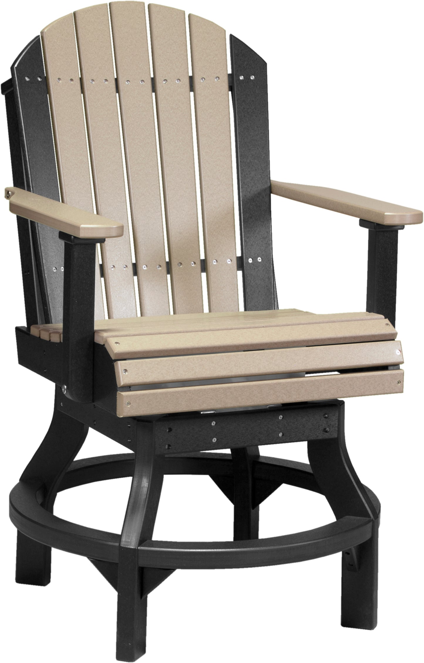 LuxCraft Adirondack Swivel Chair  Luxcraft Weatherwood / Black Counter 
