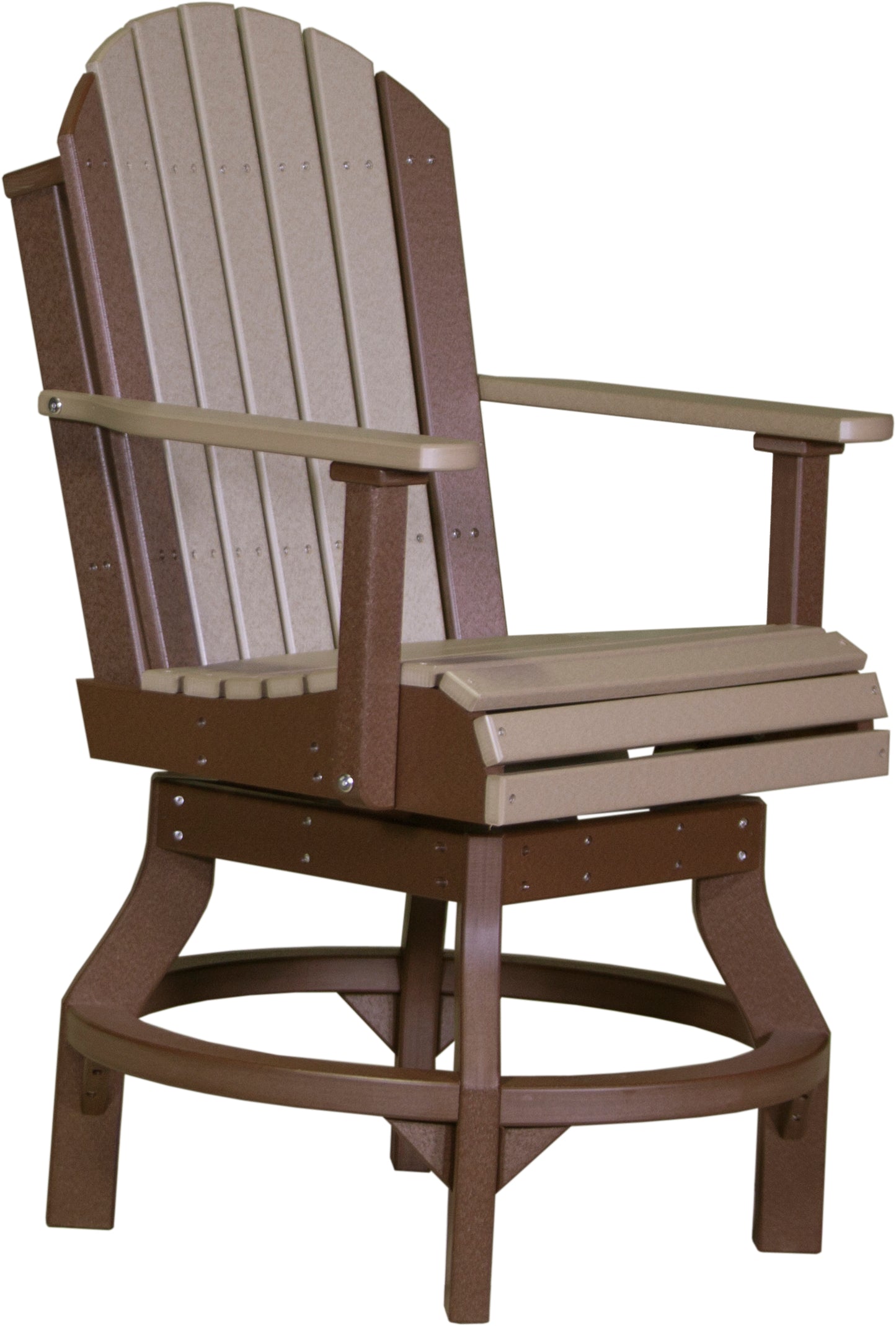LuxCraft Adirondack Swivel Chair  Luxcraft Weatherwood / Chestnut Brown Counter 