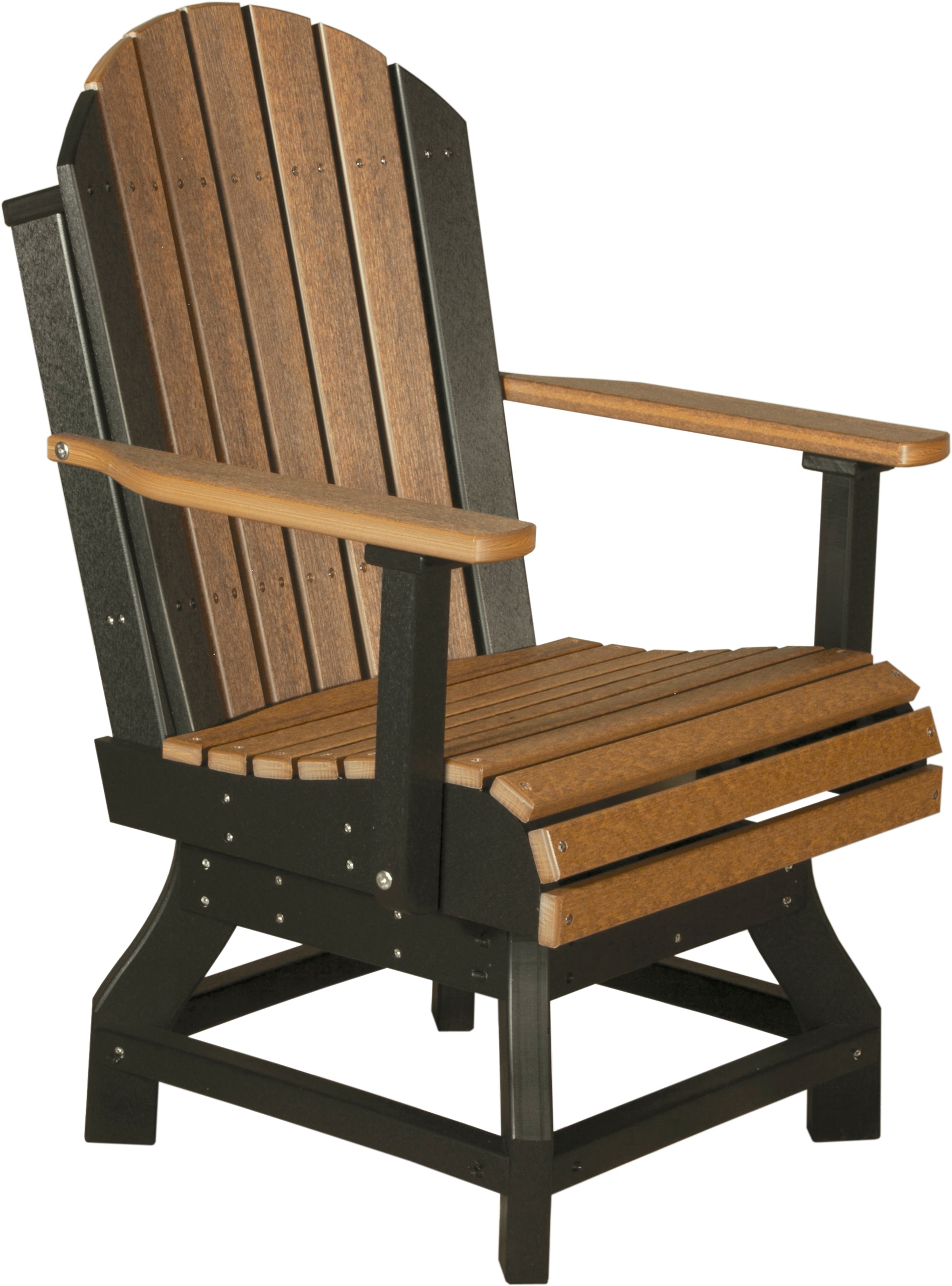 LuxCraft Adirondack Swivel Chair  Luxcraft Antique Mahogany / Black Dining 