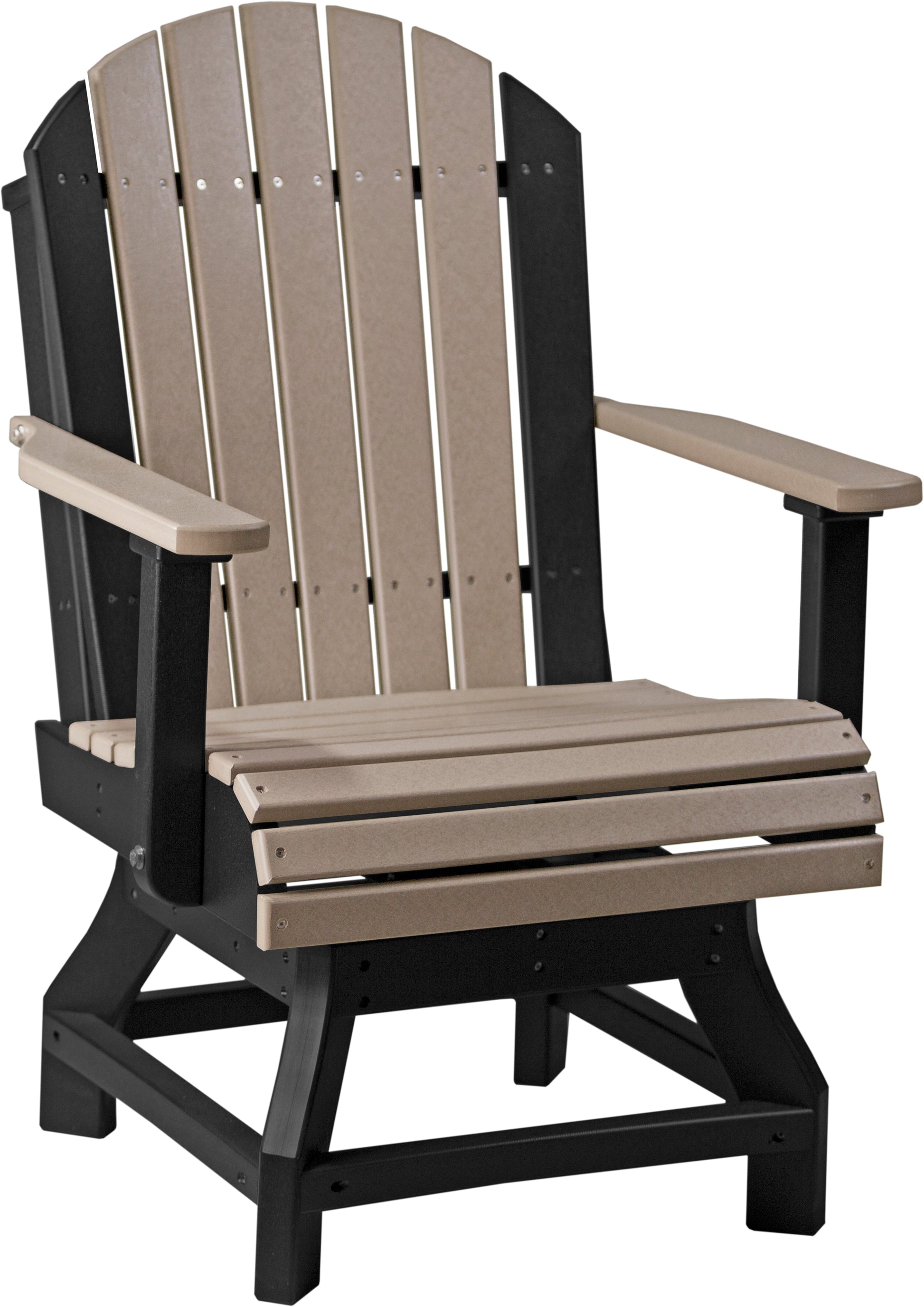 LuxCraft Adirondack Swivel Chair  Luxcraft Weatherwood / Black Dining 