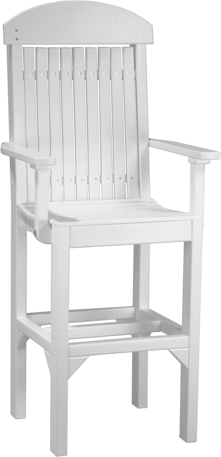 LuxCraft  Captain Chair Dining Armchair Luxcraft White Bar 