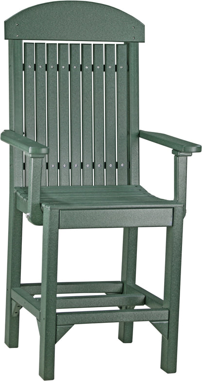 LuxCraft  Captain Chair Dining Armchair Luxcraft Green Counter 