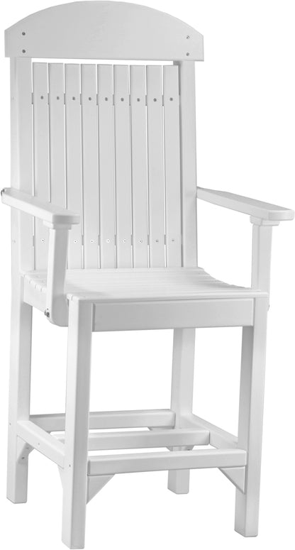 LuxCraft  Captain Chair Dining Armchair Luxcraft White Counter 
