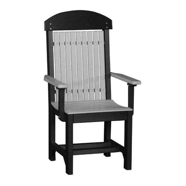 LuxCraft  Captain Chair Dining Armchair Luxcraft Dove Gray / Black Dining 