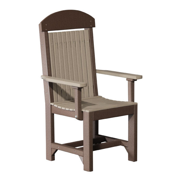 LuxCraft  Captain Chair Dining Armchair Luxcraft Weatherwood / Chestnut Brown Dining 