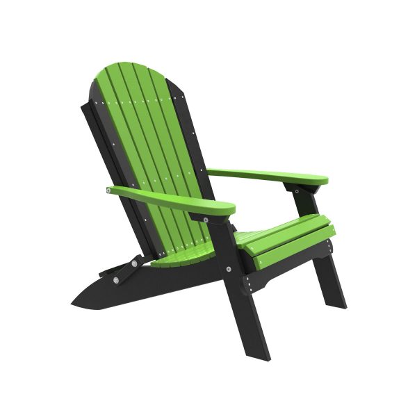 LuxCraft  Folding Adirondack Chair  Luxcraft Lime Green / Black  