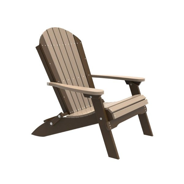 LuxCraft  Folding Adirondack Chair  Luxcraft Weatherwood / Chestnut Brown  