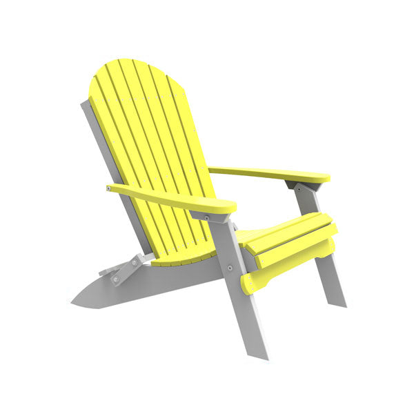 LuxCraft  Folding Adirondack Chair  Luxcraft Yellow / White  