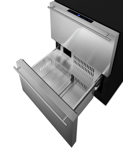 24" Wide Outdoor 2-Drawer All-Freezer, ADA Compliant Freezer Summit   
