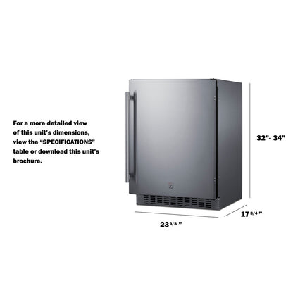 24" Wide Built-In All-Refrigerator, ADA Compliant All-Refrigerator Summit   