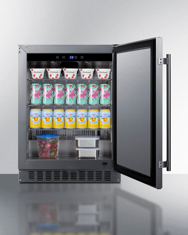 24" Wide Outdoor All-Refrigerator, ADA Compliant All-Refrigerator Summit   