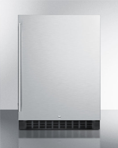 24" Wide Outdoor All-Refrigerator All-Refrigerator Summit Freezerless Outdoor Stainless Steel/Black